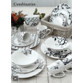 Jantar Elegante Porcelana 16PCS Jantar com Cut Decal